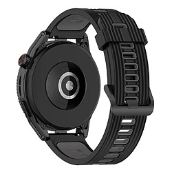 22MM Bracelet de montre rayé en silicone, Bracelet de montre, Accessoires pour Huawei Watch GT3 SE ( noir gris foncé )