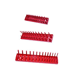 3pc plateau porte-outil métrique porte-outil organisateur de stockage 1/4 ""3/8"" 1/2 ""rouge