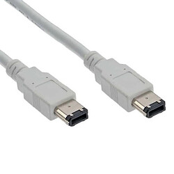 Câble Adaptateur Firewire IEEE1394 6-Pin vers 6-Pin 120cm Gris - Occasion