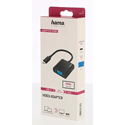 HAMA Adaptateur vidéo, fiche USB-C - port VGA, - Full-HD 1080p