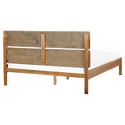 Beliani Lit double en bois clair 160 x 200 cm BOISSET pas cher