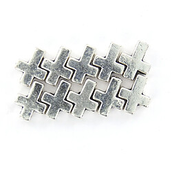 10pcs Antique Silver Zine alliage Croix Perles bricolage Artisanat