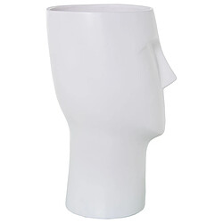 Vase Alexandra House Living Blanc Céramique Visage 17 x 18 x 38 cm