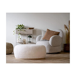 EPIKASA Pouf Manhattan, Blanc, Polyester, 88,5x54,5x36 cm