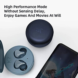 Acheter Universal KZ SKS True Wireless TWS Headset Qualcomm Bluetooth 5.2 Hybrid 1DD + 1BA Gaming Earbuds Touch Control Noise Cancel Sports Headset (Noir)