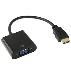 Wewoo Câble noir HDMI 19 broches mâle à VGA adaptateur de femelle, longueur: 20cm