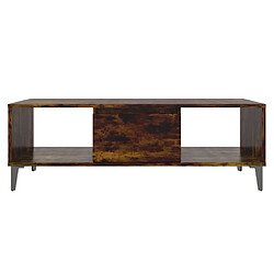 Maison Chic Tabls basse,Table Console pour salon Chêne fumé 103,5x60x35 cm Aggloméré -MN87958 pas cher