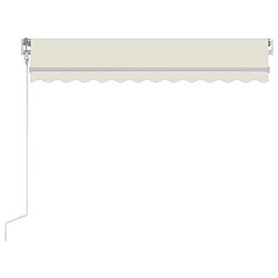 Acheter Maison Chic Auvent automatique de porte,store banne,Marquise Brise-soleil avec capteur de vent et LED 300x250 cm Crème -GKD47971