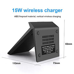 Support De Charge Pour Chargeur Sans Fil Qi 20W Pour IPhone 12 Mini Noir