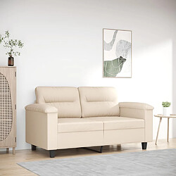 Maison Chic Canapé à 2 places,Sofa de Salon,Canapé droit Beige 120 cm Tissu microfibre -GKD714363