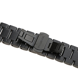 Acheter bracelet en acier inoxydable pour hommes bracelet bracelet double fermoir noir 24mm