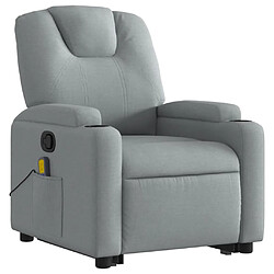 Avis Maison Chic Fauteuil Relax pour salon, Fauteuil de massage inclinable Gris clair Tissu -GKD62981