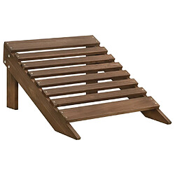 Acheter vidaXL Chaise de jardin avec pouf Bois Marron