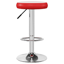 Avis vidaXL Tabourets de bar lot de 2 rouge similicuir