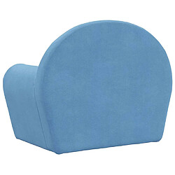 Acheter vidaXL Canapé pour enfants bleu peluche douce