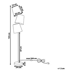 Avis Beliani Lampadaire blanc de 3 abats-jours RIO GRANDE