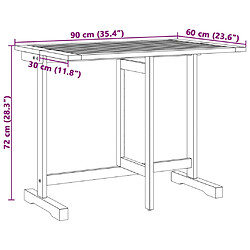 vidaXL Ensemble à manger de jardin pliable 3 pcs bois d'acacia massif pas cher