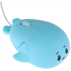 Avis Universal Face Animal mignon Baby Dolphin Forme USB MONDE WIRED 1600 DPI OPTICE MICE (bleu)