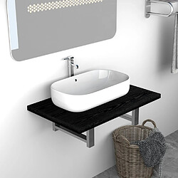 vidaXL Meuble de salle de bain Noir 60x40x16,3 cm