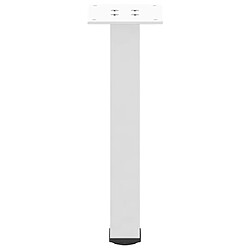 Acheter vidaXL Pieds de table basse 4 pcs blanc 42-44 cm acier