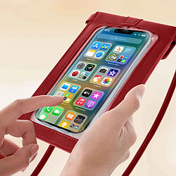 Avis Avizar Sac Bandoulière pour Smartphone Fenêtre Tactile avec Sangle 1.40m rouge