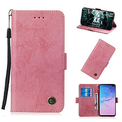 Wewoo Housse Coque Etui en cuir avec rabat horizontal multifonctionnel fente pour carte et support Galaxy M20 rose