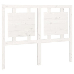 vidaXL Tête de lit Blanc 125,5x4x100 cm Bois massif de pin