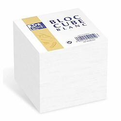 OXFORD Bloc-Notes cube uni - 9 cm x 9 cm x 10 cm - Blanc