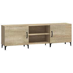 vidaXL Meuble TV chêne sonoma 150x30x50 cm bois d'ingénierie