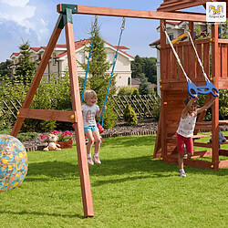 Acheter Aire de jeux en bois Joy Move avec toboggan et portique de chez Fungoo