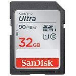 Carte mémoire SDHC UHS-I U1 32 Go Sandisk - Vitesse de lecture jusqu'à 80 Mo/s - Vitesse d'écriture 90 Mo/s