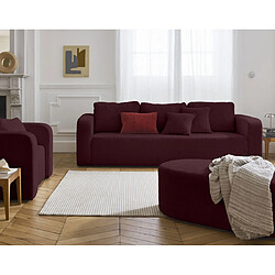 Bestmobilier Miro - canapé droit 3 places - convertible avec coffre - en velours texturé