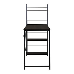 Acheter Mobili Rebecca Table De Bureau Pour PC Avec Bibliothèque Bois Noir Métal Bureau Moderne