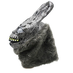 Avis Masque de lapin Donnie Darko FRANK Halloween le lapin capuche en Latex avec masque de fourrure