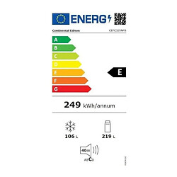 Acheter Réfrigérateur congélateur bas - CONTINENTAL EDISON - 325L - Total No Frost - distributeur d'eau- Noir