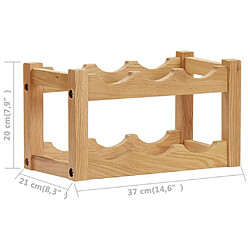 Acheter vidaXL Casier à bouteilles 6 bouteilles 37x21x21 cm Bois de chêne