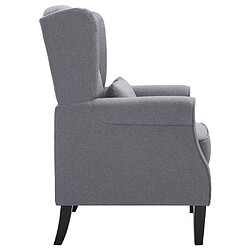 Helloshop26 Fauteuil chaise siège lounge design club sofa salon gris foncé tissu 1102204/3 pas cher