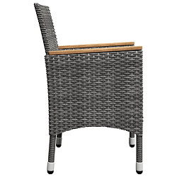 Maison Chic Ensemble de salle à manger de jardin 5 pcs,Table et chaises d'extérieur Gris -GKD148666 pas cher