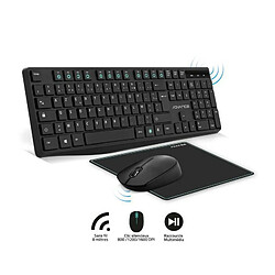 Advance Pack elite clavier, souris sans fil + tapis pour burautique et gaming - clics silencieux - 1600 dpi pas cher