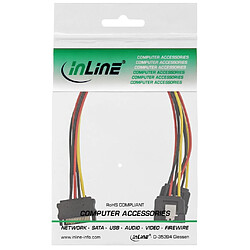 Câble Y d'alimentation InLine® SATA femelle à 2x mâle 0.3m