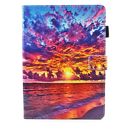 Wewoo Housse Étui pour iPad 9.7 pouces 2017 / Air / Air 2 Universel Coucher de Soleil Paysage Motif Horizontal Flip En Cuir de protection avec Titulaire et Fentes cartes