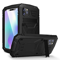 Coque en TPU antichoc étanche à la poussière étanche avec béquille 360° noir pour votre Apple iPhone 11 Pro Max 6.5 pouces