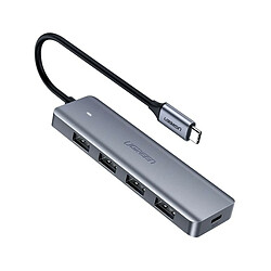 UGREEN HUB USB-C de 4 puertos USB 3.0+Micro USB Gris 70336