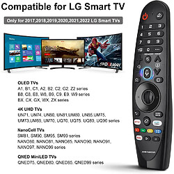 SANAG Telecommande Voice Magic Pour Televiseur Intelligent Lg 2017-2022, An-Mr20Ga Mr19Ba Mr18Ba Mr650A Telecommande Magique De Rechange Avec Fonction Vocale Et Pointeur Pour Telecommande Lg Magic Voice