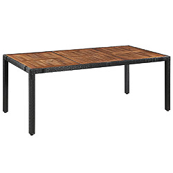 Maison Chic Mobilier d'extérieur 9 pcs,salon de jardin moderne Résine tressée et bois d'acacia Noir -GKD496988