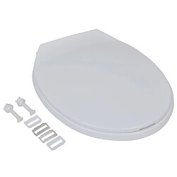 vidaXL Abattant WC avec frein de chute 2 pcs Plastique Blanc