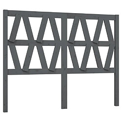 vidaXL Tête de lit Gris 156x4x100 cm Bois massif de pin