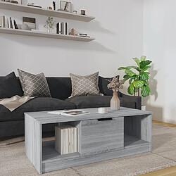 vidaXL Table basse sonoma gris 102x50x36 cm bois d'ingénierie