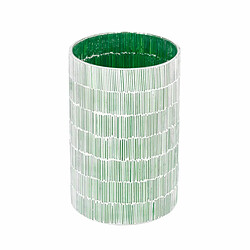 BigBuy Home Bougeoir Vert Verre Ciment 13 x 13 x 20 cm