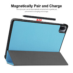 Enkay Etui en PU léger, anti-chute, avec support à trois volets bleu clair pour votre Xiaomi Pad 5/5 Pro